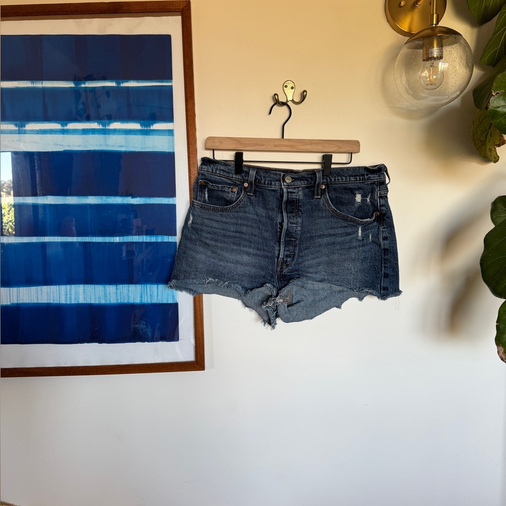 Levi's Dark Blue Jean Shorts